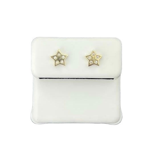 10kt Gold Star Earrings