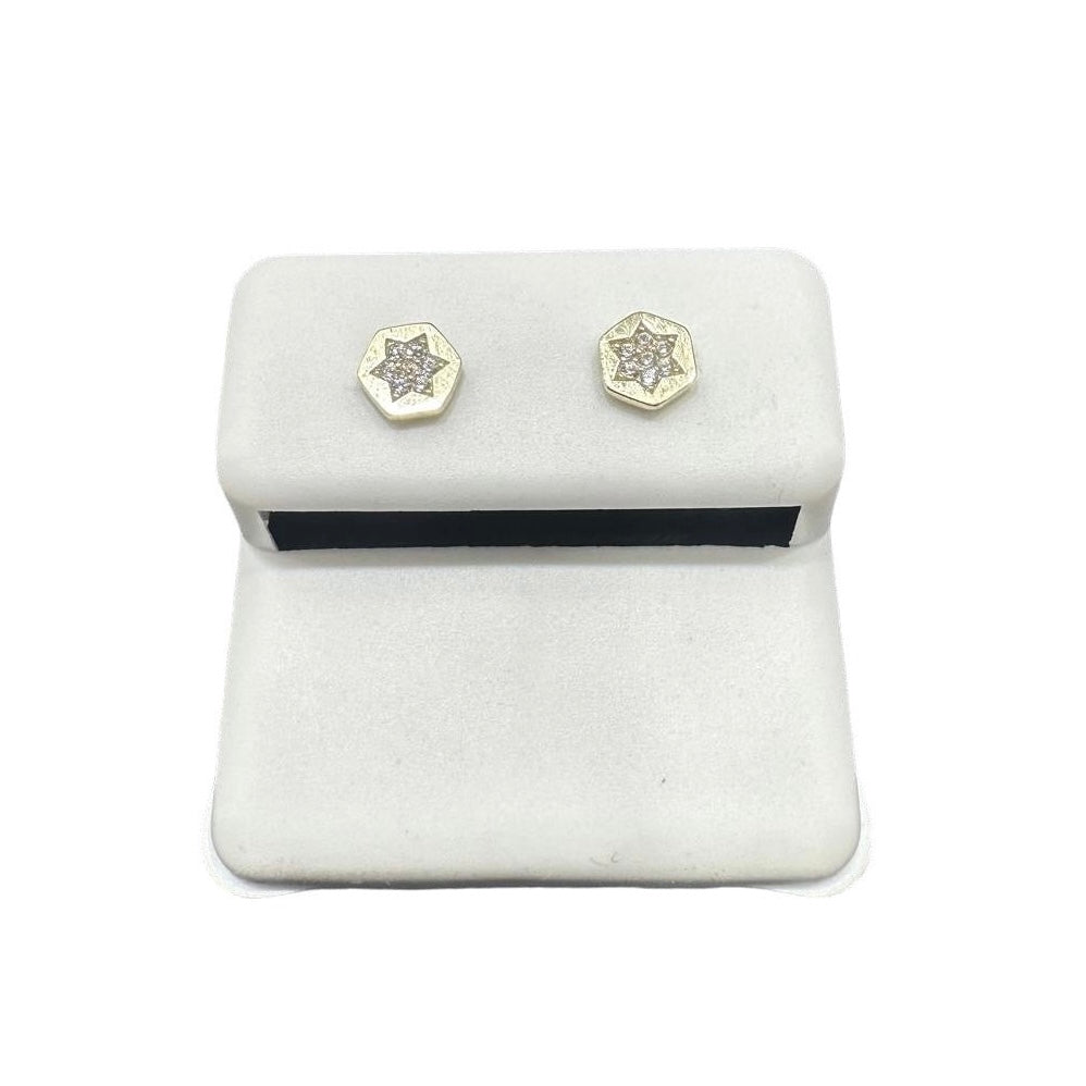 10kt Gold Star Earrings