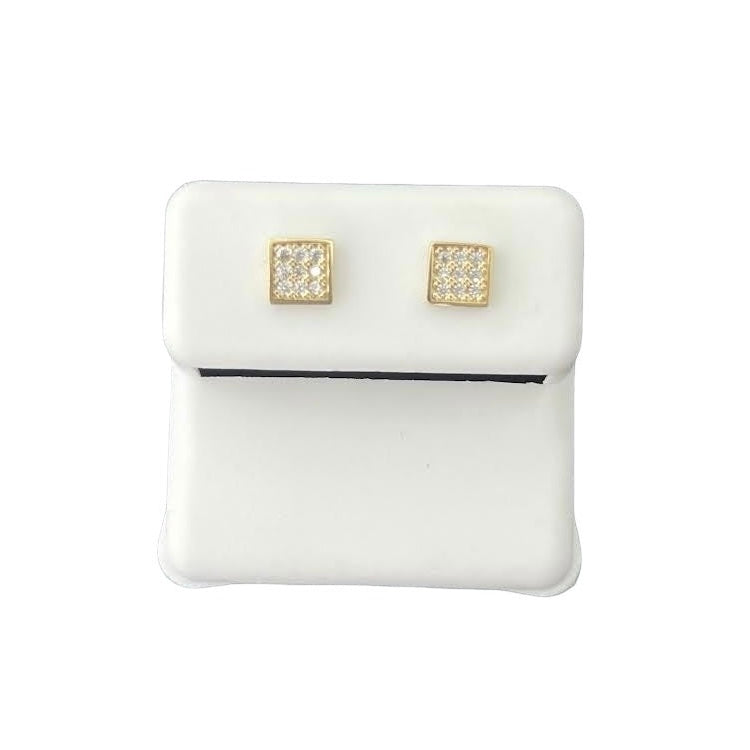 10kt Gold Square Earrings