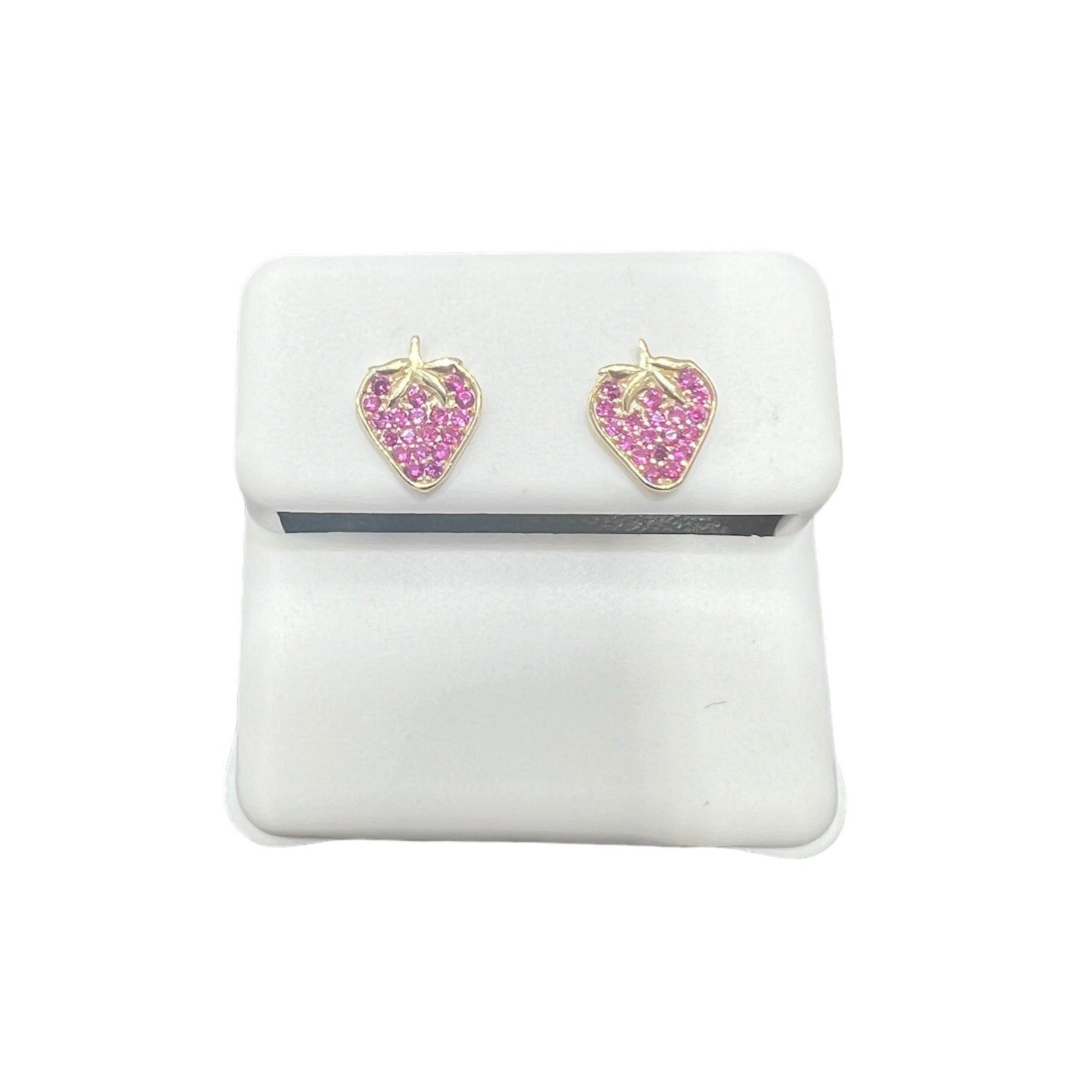 10kt Gold Strawberry Earrings