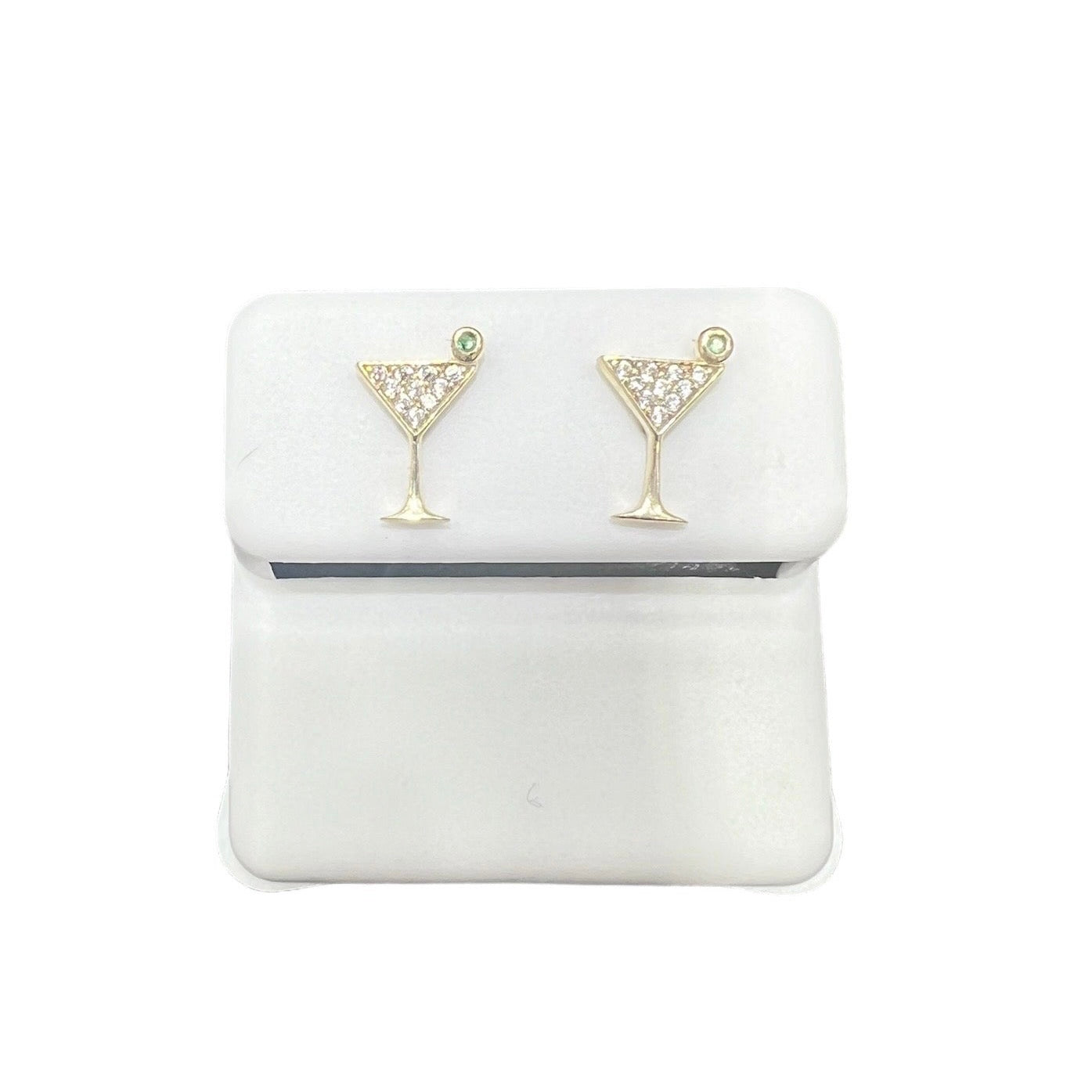 10kt Gold Martini Earrings