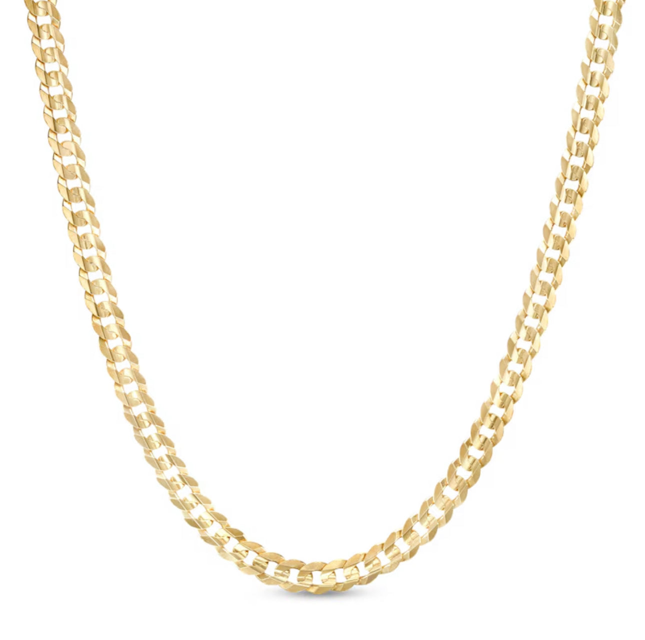 3mm Curb Link Chain Solid 14kt