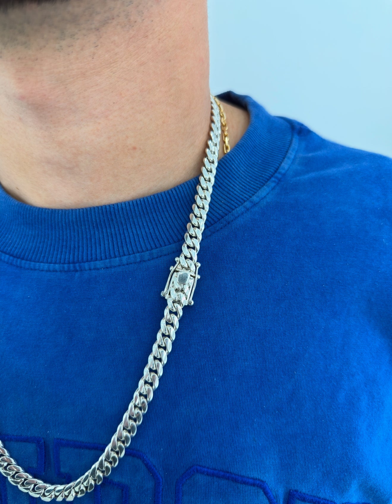 8mm Silver Cuban Link