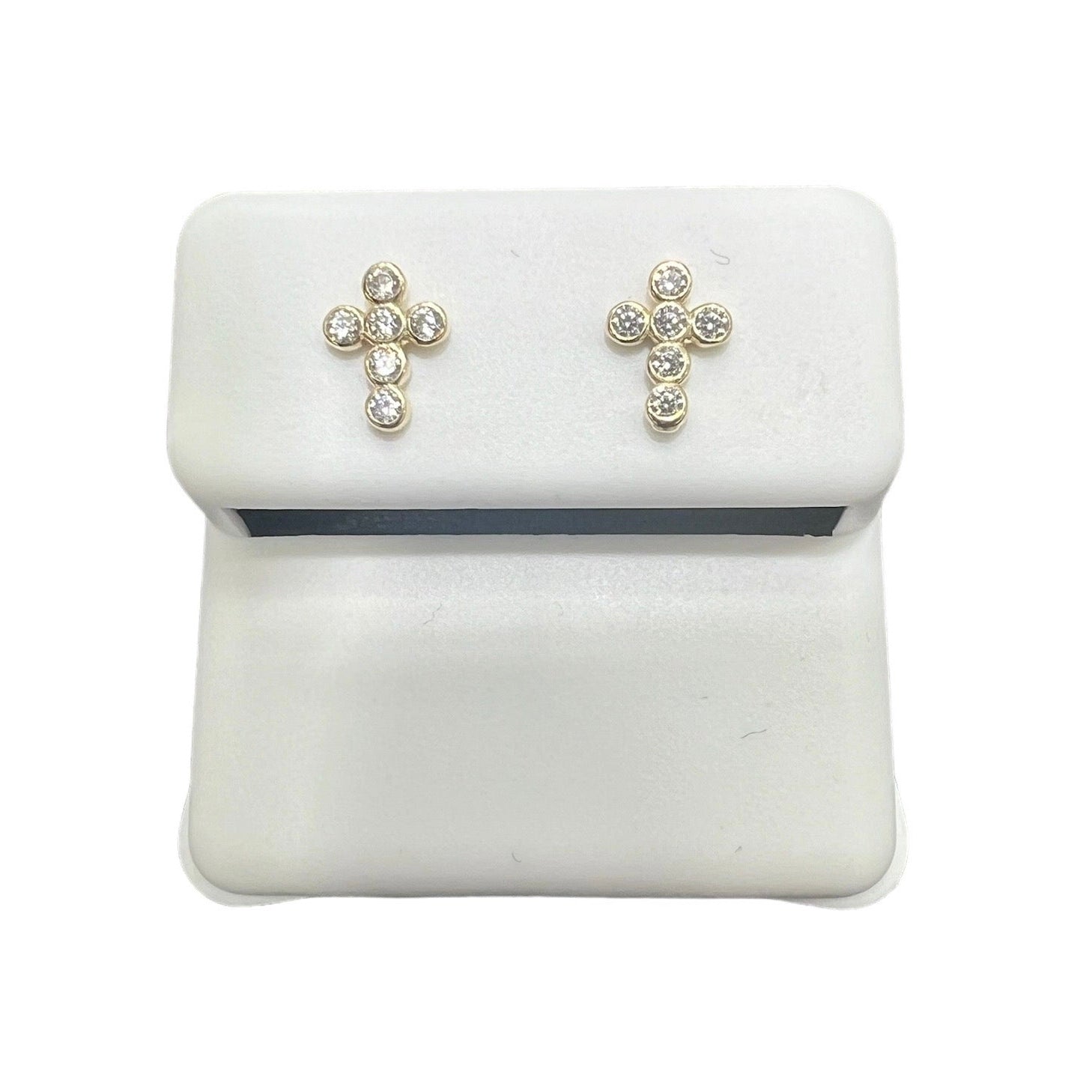 10kt Gold Cross Earrings