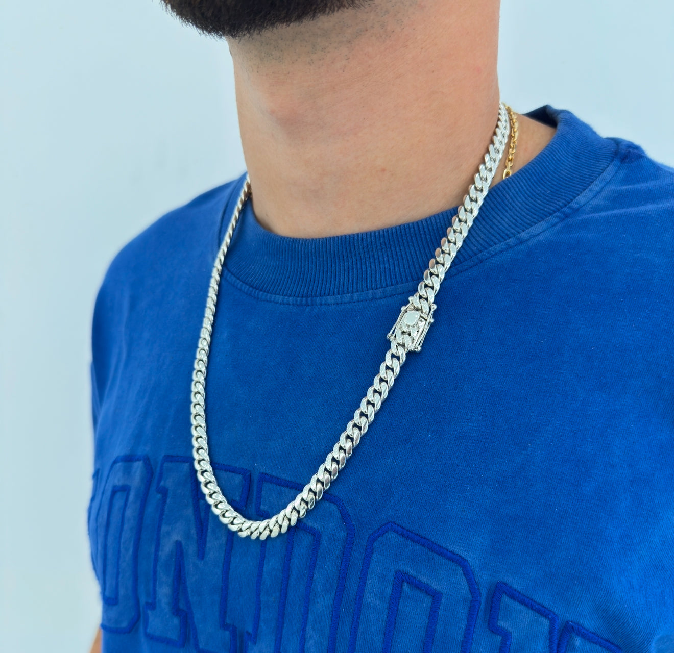 8mm Silver Cuban Link