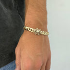 Semi Solid Cuban Link Bracelet
