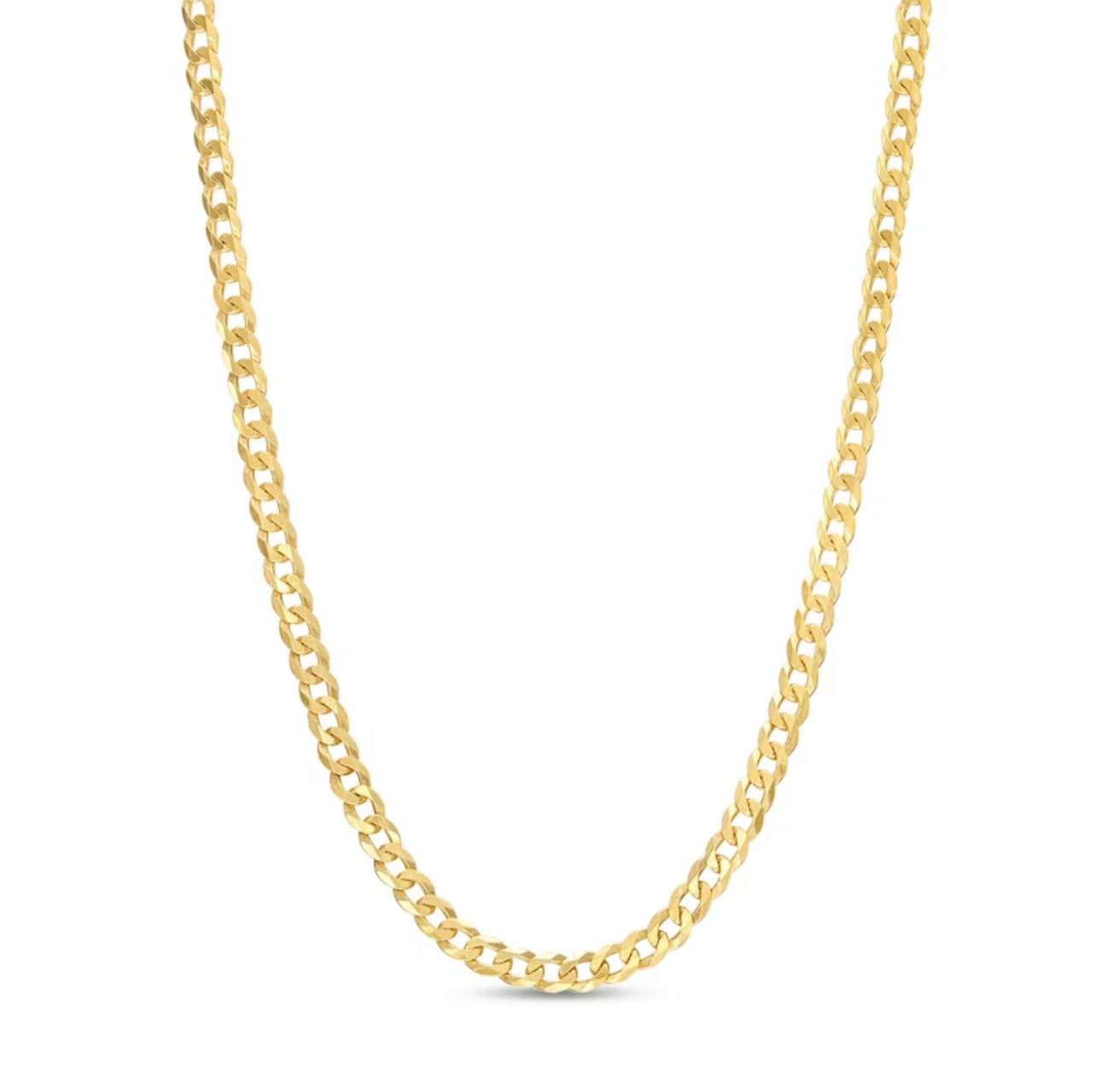 2mm Curb Link Chain Solid 14kt