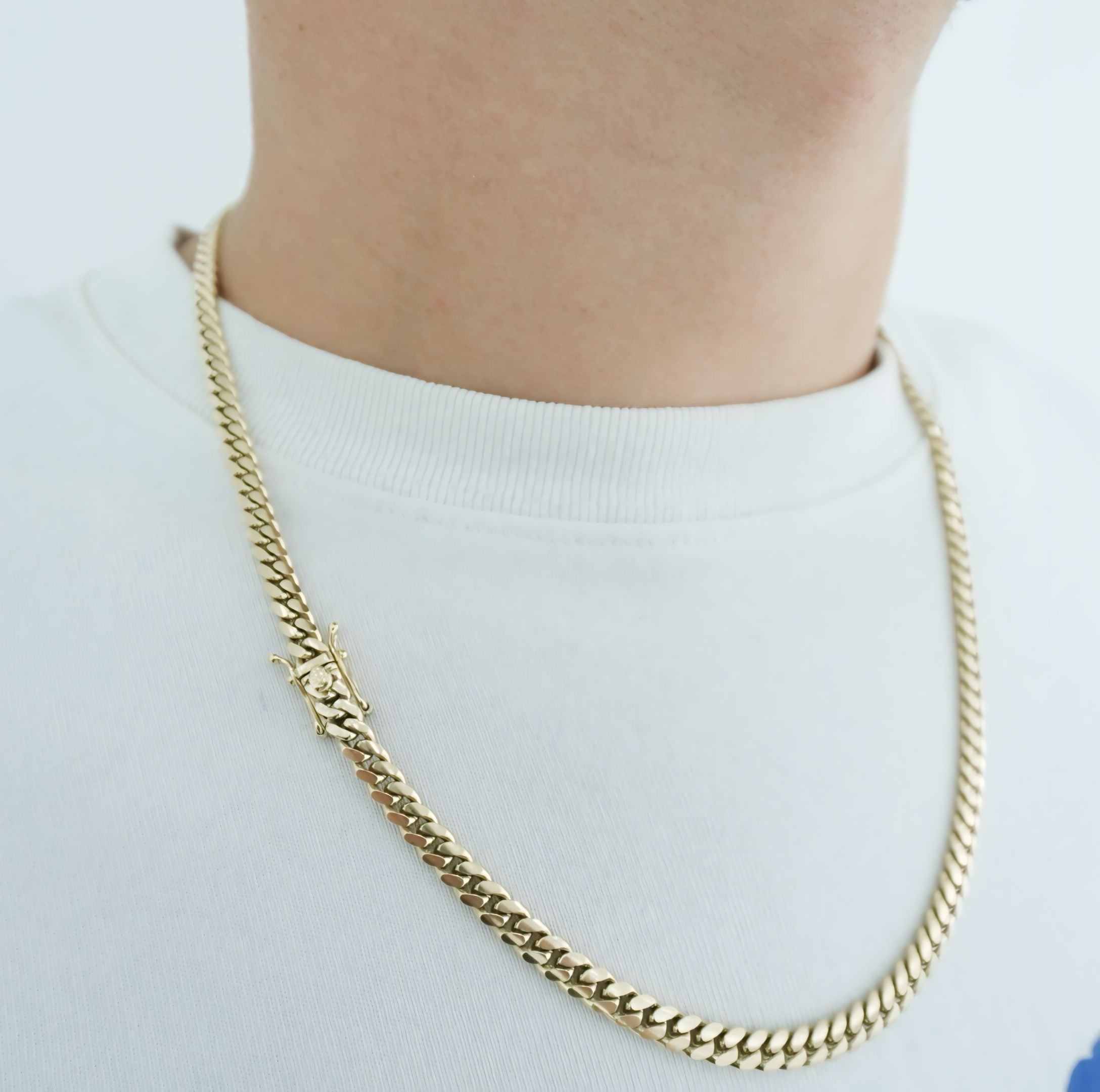 4mm -  Cuban Link Chain - 18kt Gold Bonded