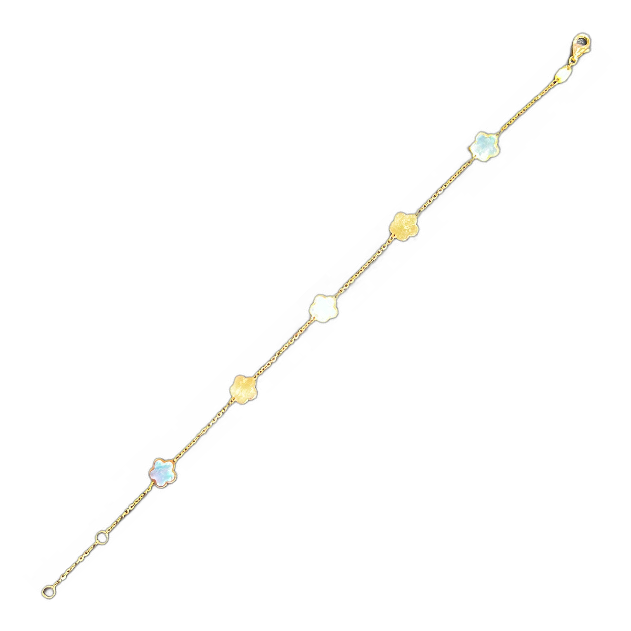 14KT Gold Womens Flower Bracelet