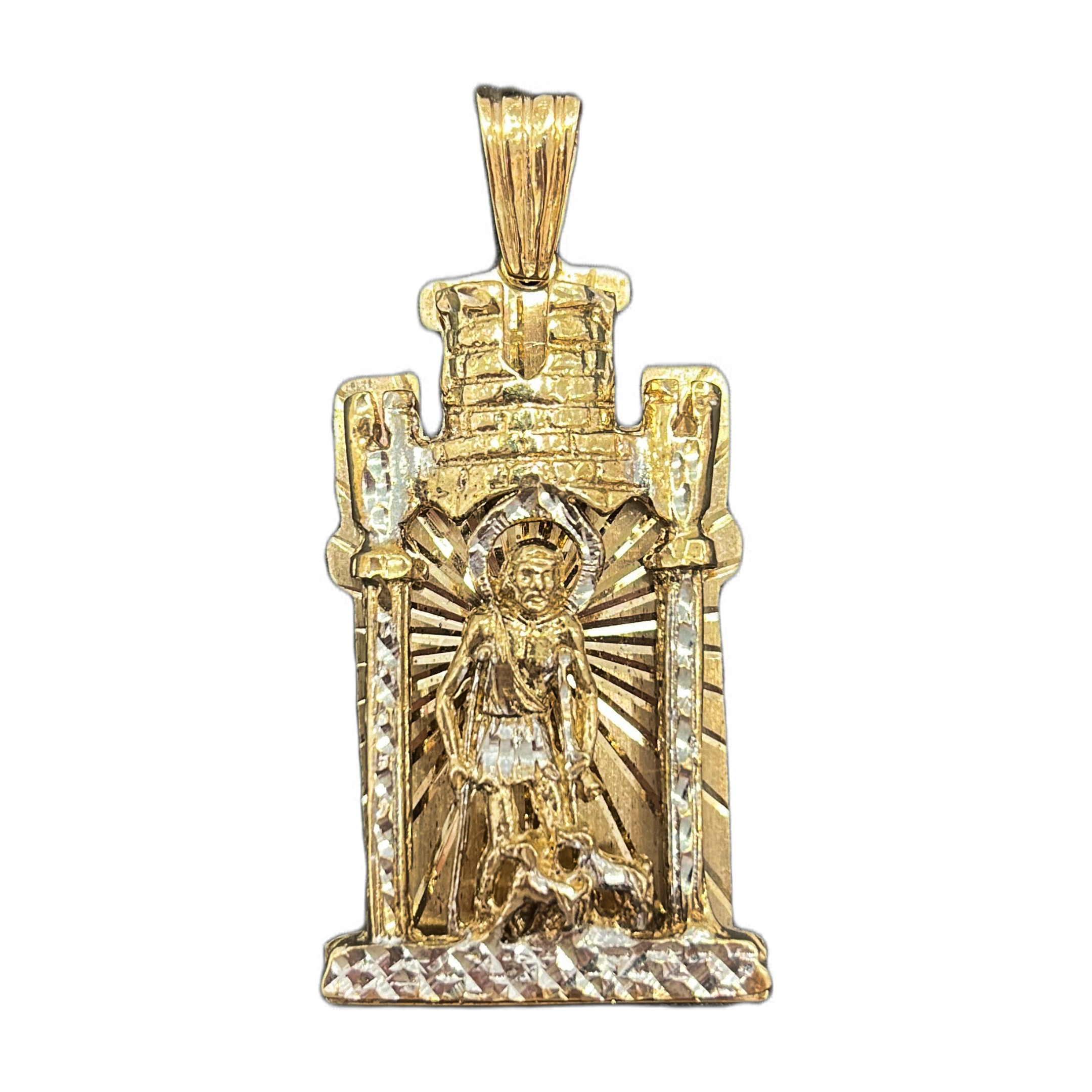 10KT Gold Saint Lazarus Pendant