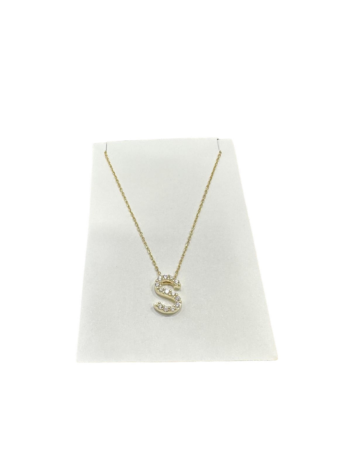 10kt Gold Initial Necklace