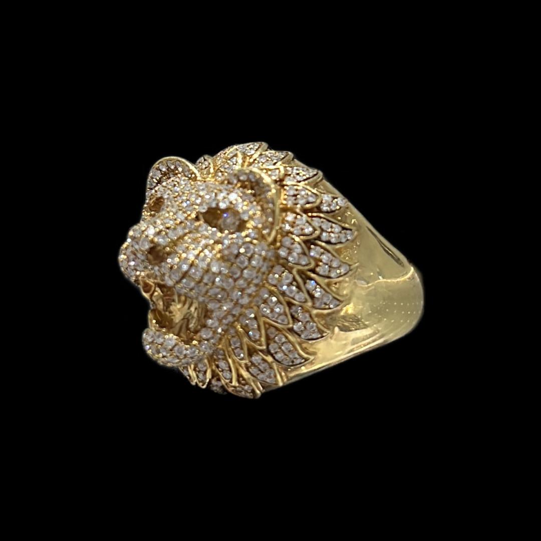 Diamond Lion Ring