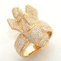 14KY 2.85CTW DIAMOND ROCKET SHIP MENS RING