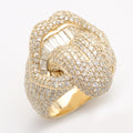 14KY 6.85CTW BAGUETTE DIAMOND MENS MOUTH