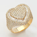 14KY 4.65CTW DIAMOND PUFFED HEARD MENS RING