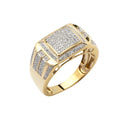 10KY 0.60CTW DIAMOND MICRO-PAVE MENS RING