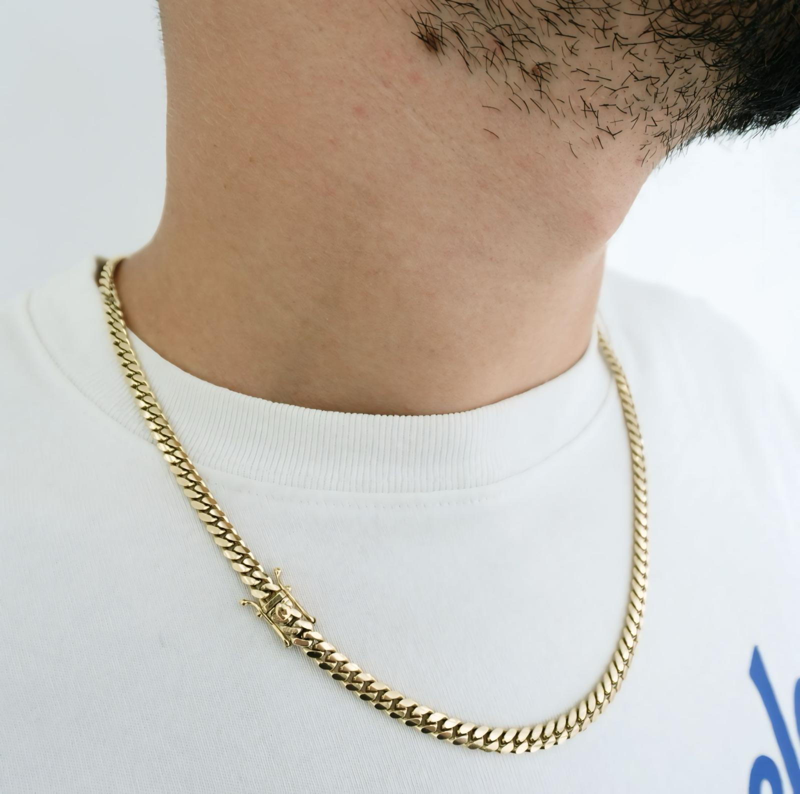14kt micro Cuban link chains
