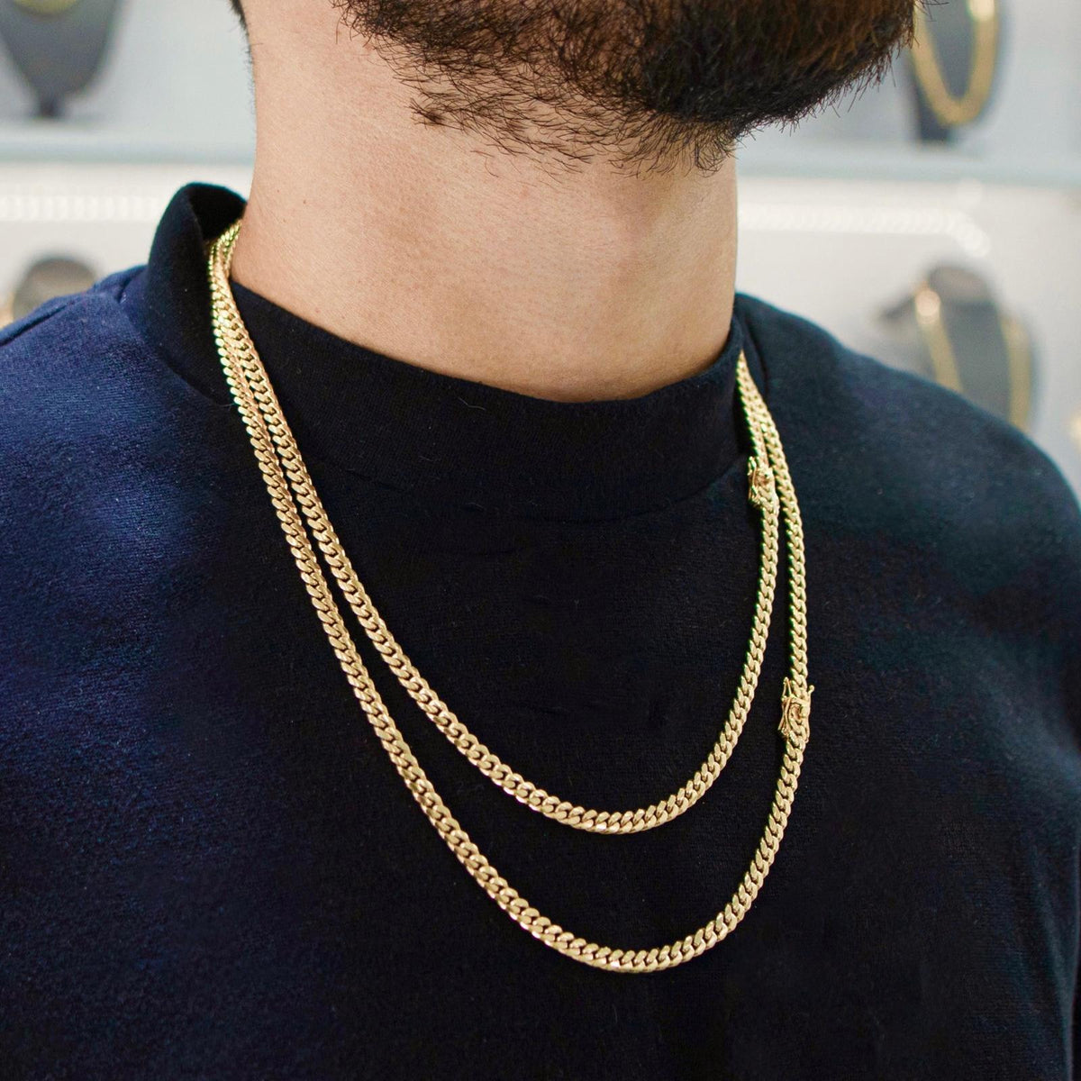 Micro Chain 14kt micro Cuban link chains – Adan Jewelry