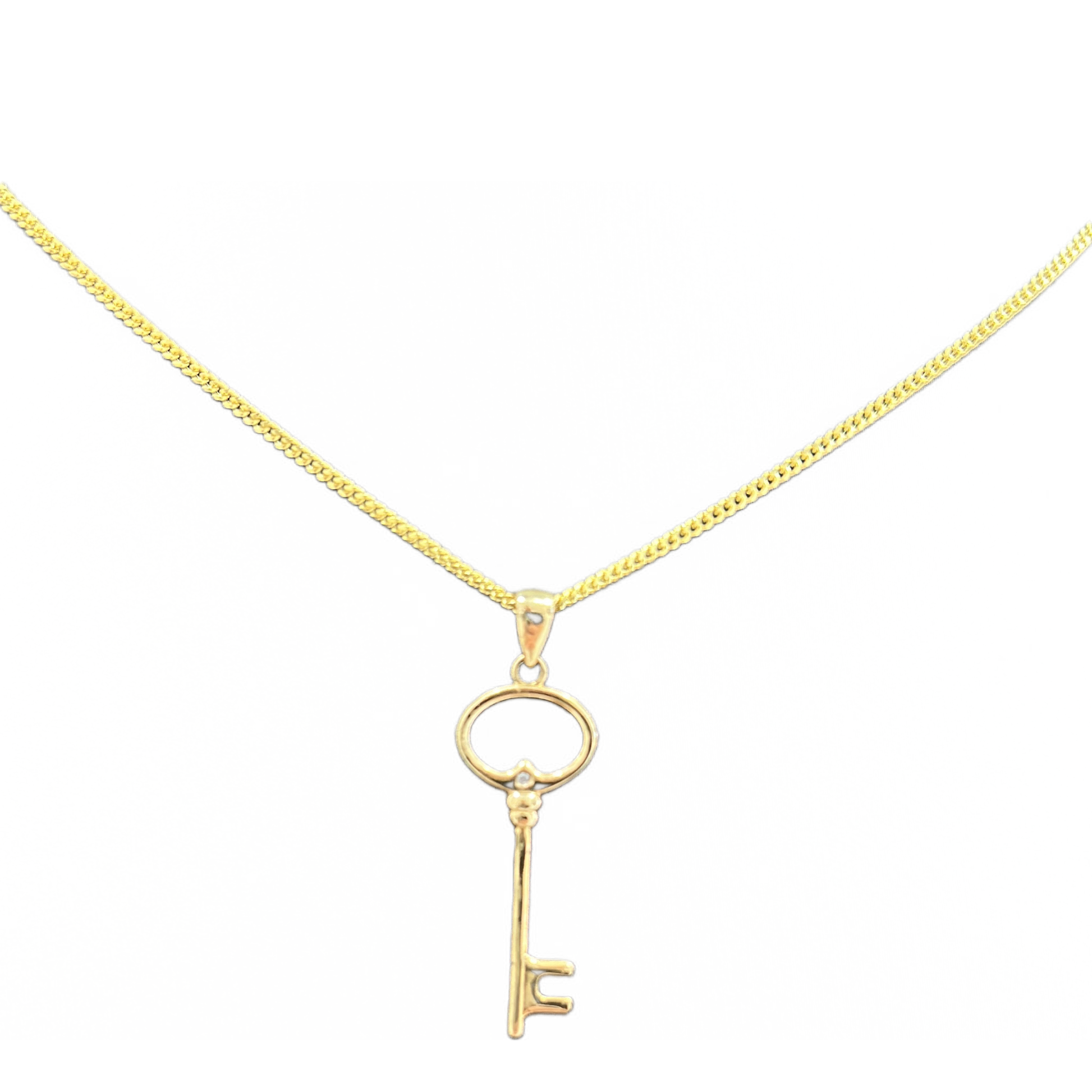 14KT Gold Key Womens Pendant