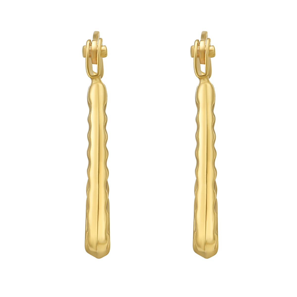 14K Gold Tub Hoops