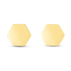 14K Hexagon Stud