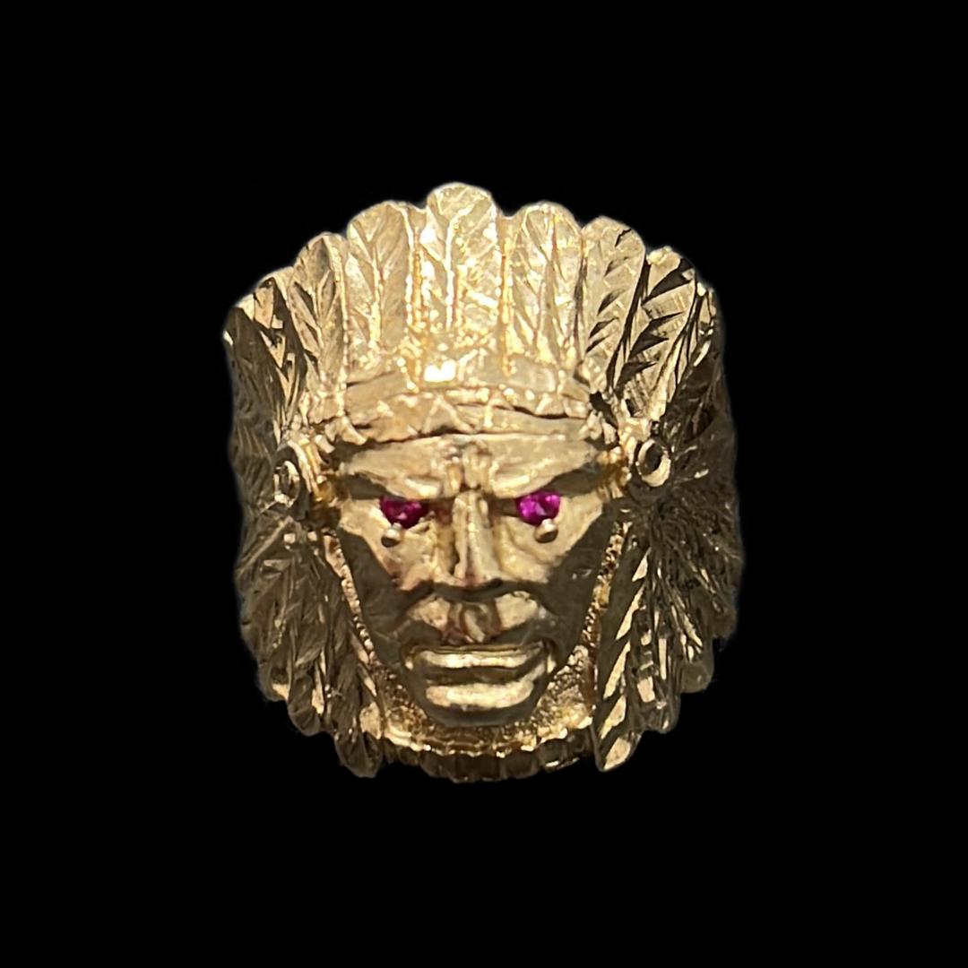 10kt Men's Indian Ring