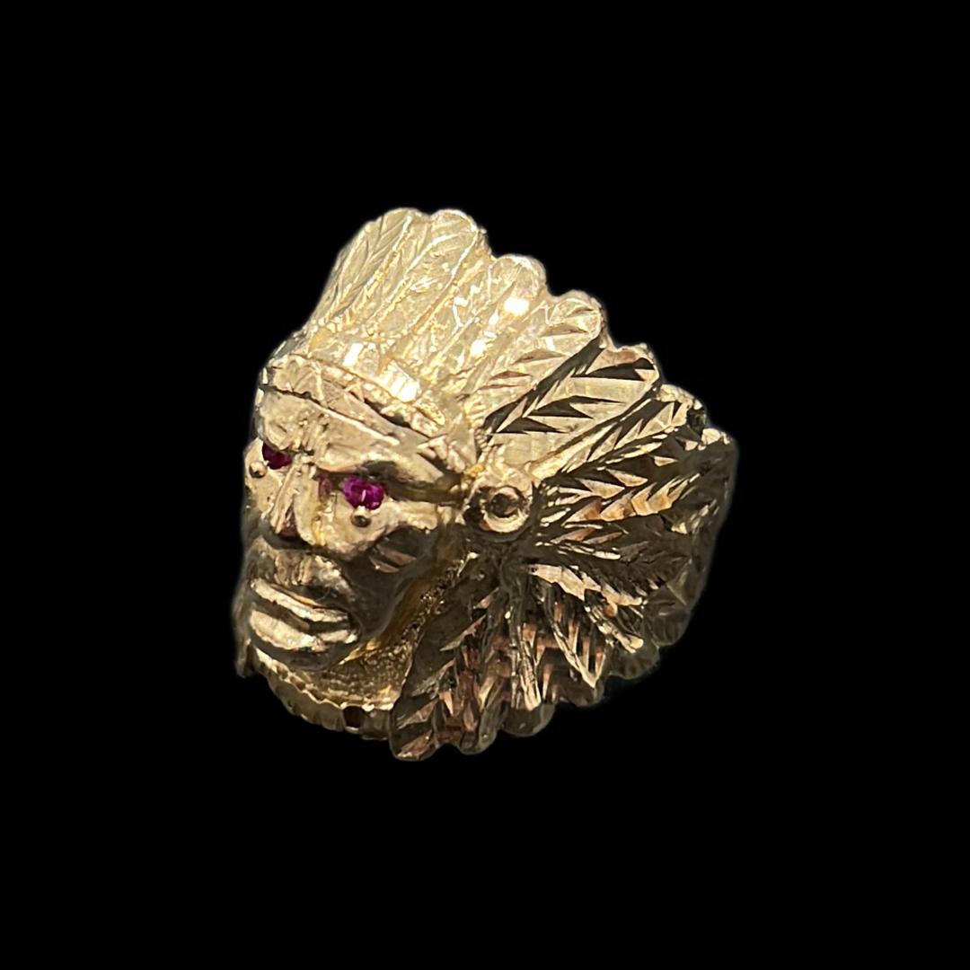 10kt Men's Indian Ring