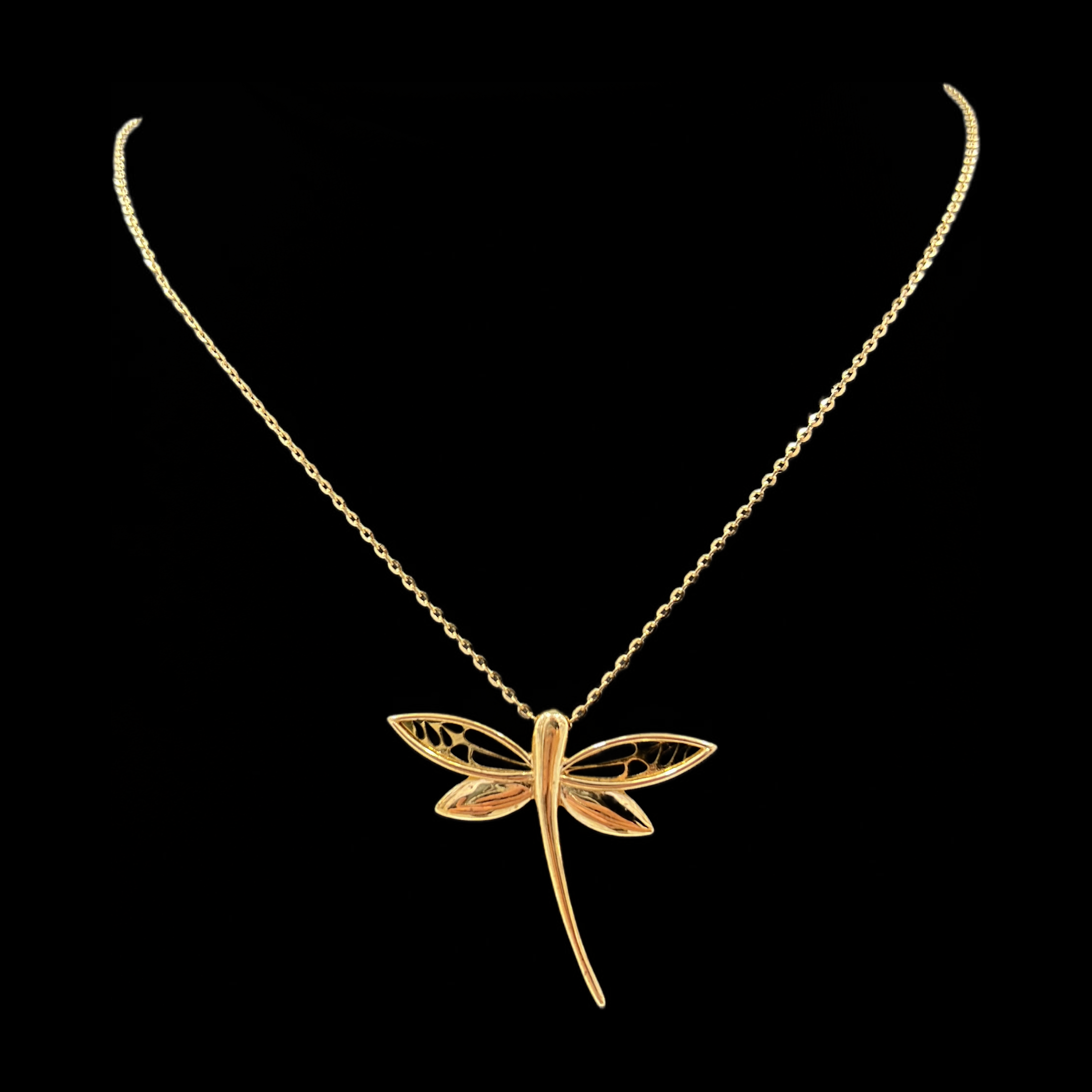 14kt Gold Dragonfly Women's Necklace