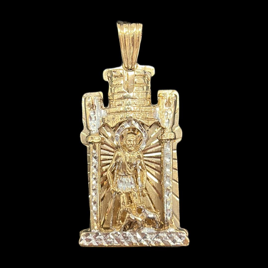 10KT Gold Saint Lazarus Pendant