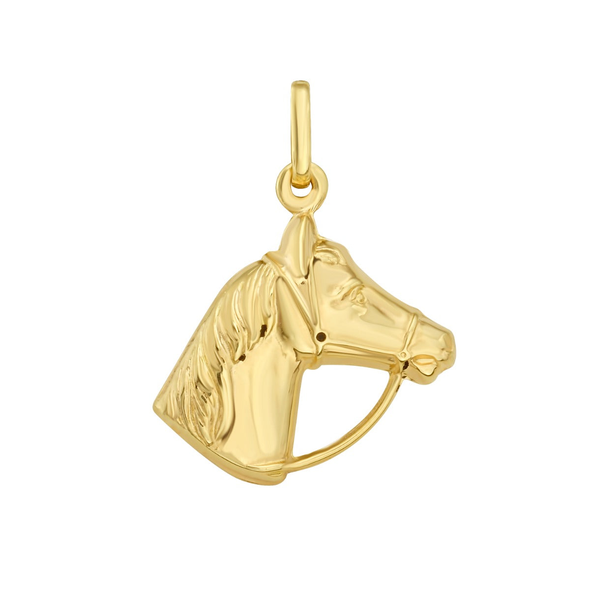 14K Horse Head Charm