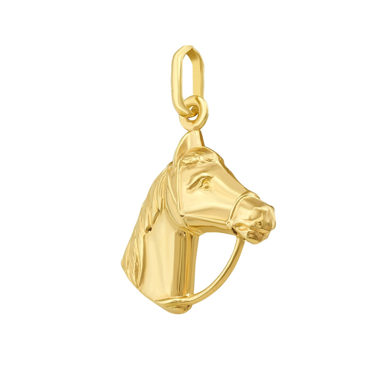 14K Horse Head Charm