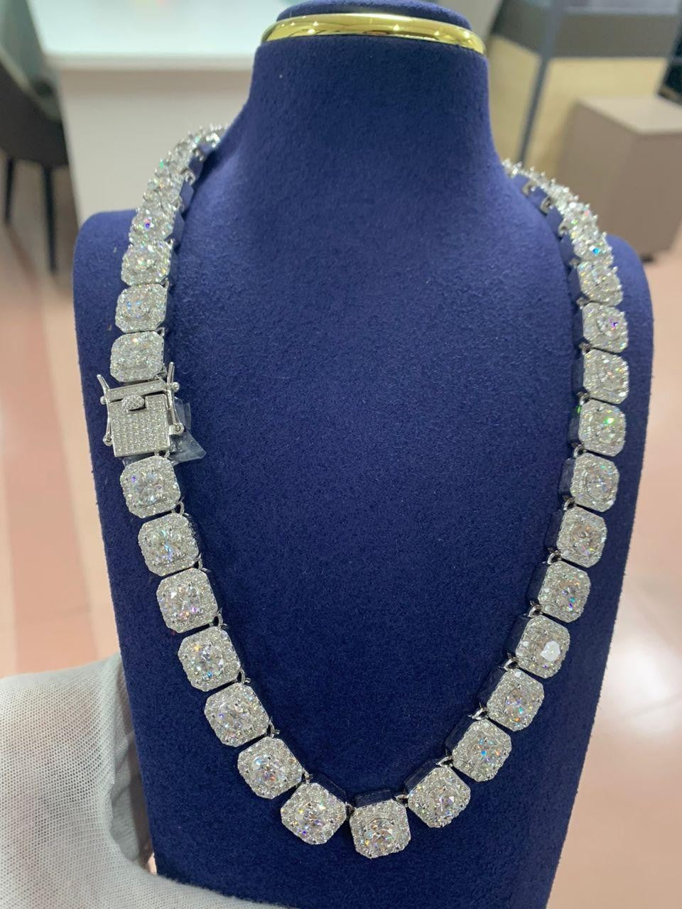 925 Silver moissanite Cuban link 11.0mm