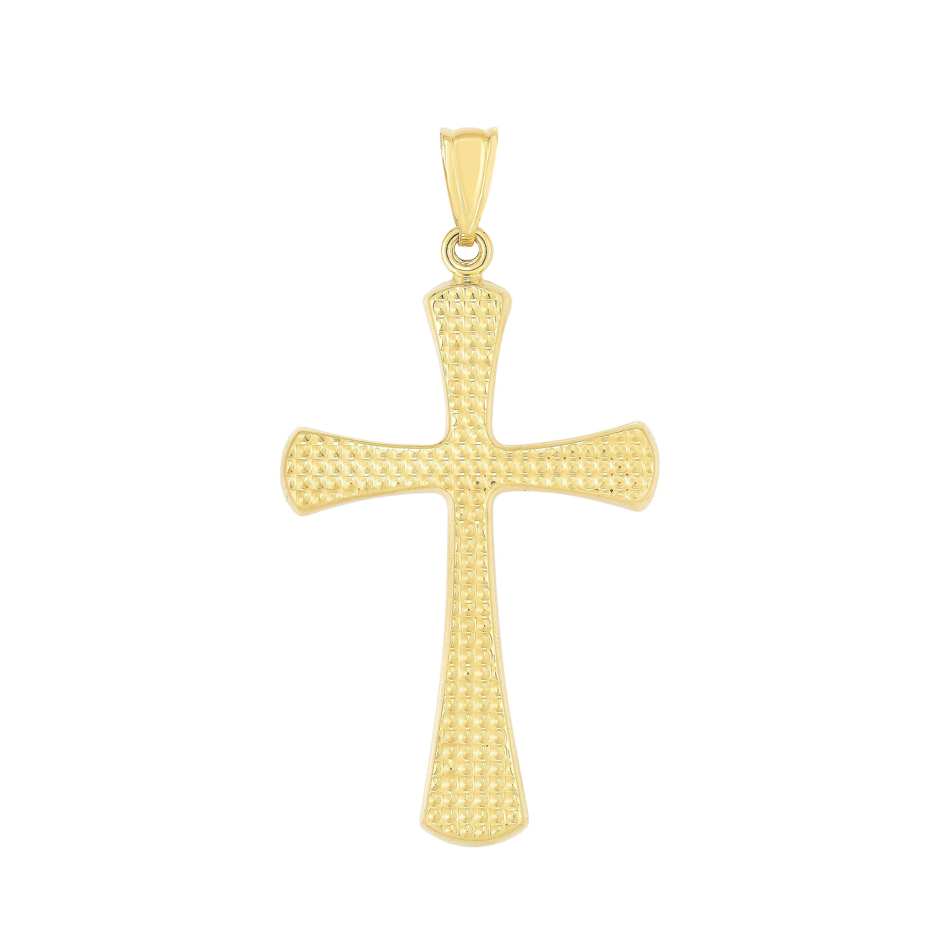 Diamond Cut Cross 14kt