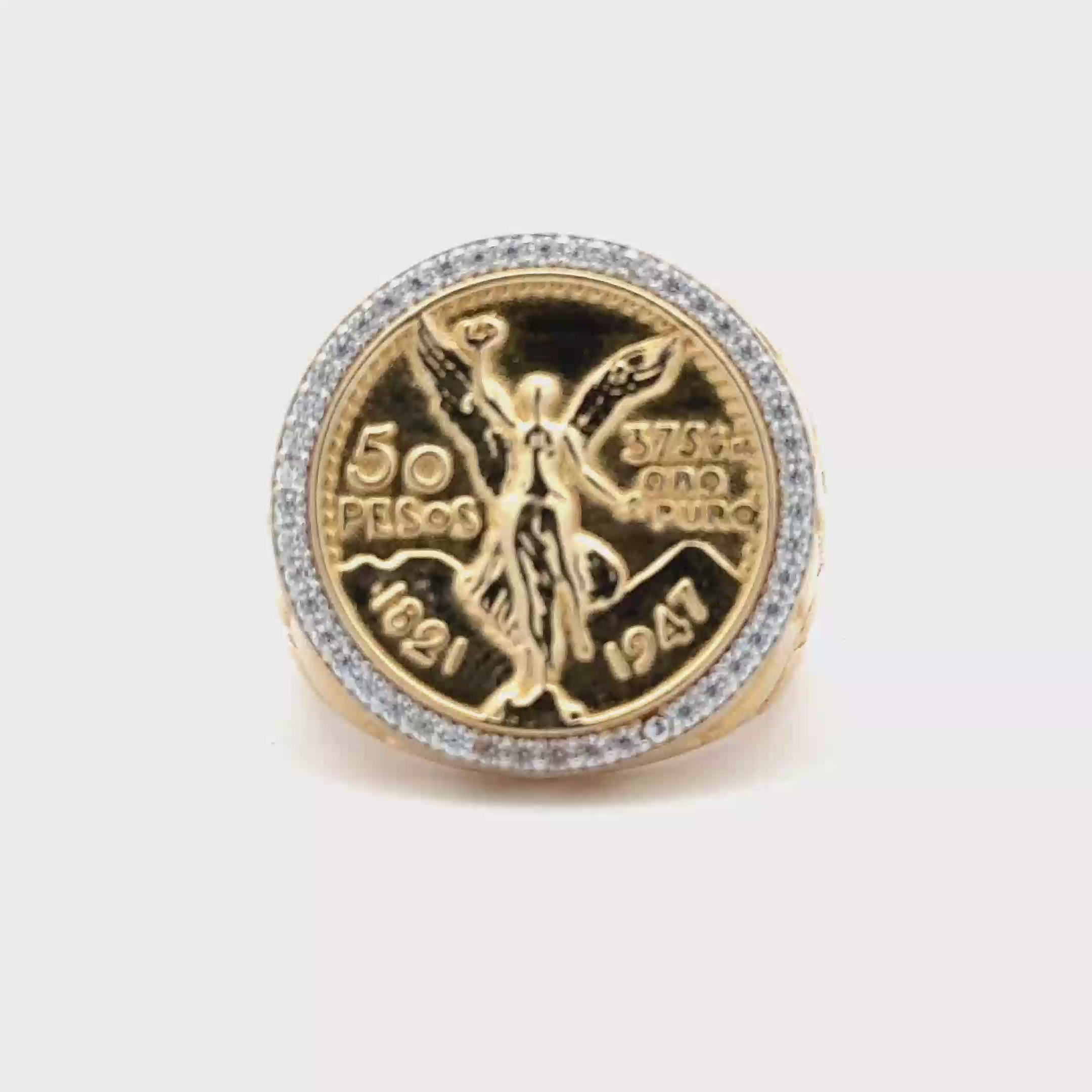Yellow Gold Coin Ring