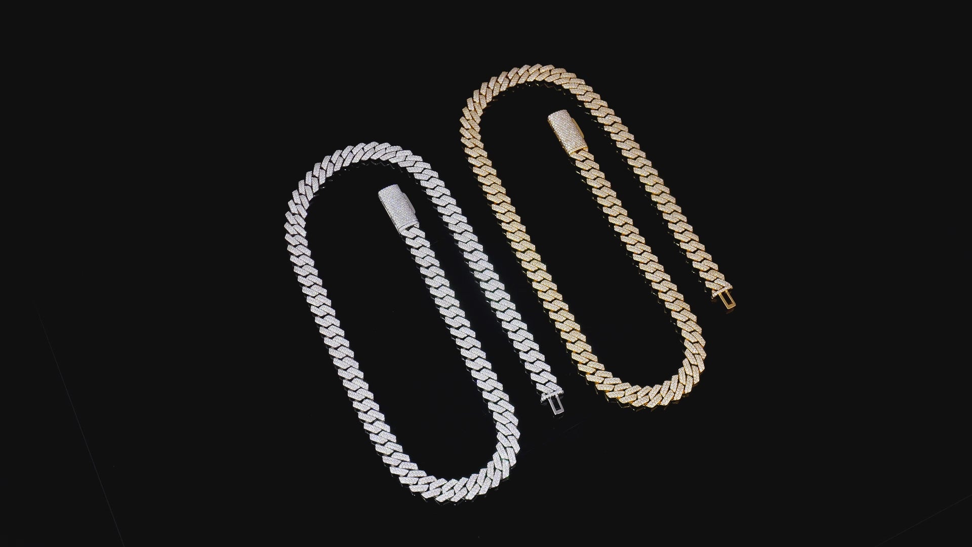 925 Silver moissanite Cuban link 10.0mm square