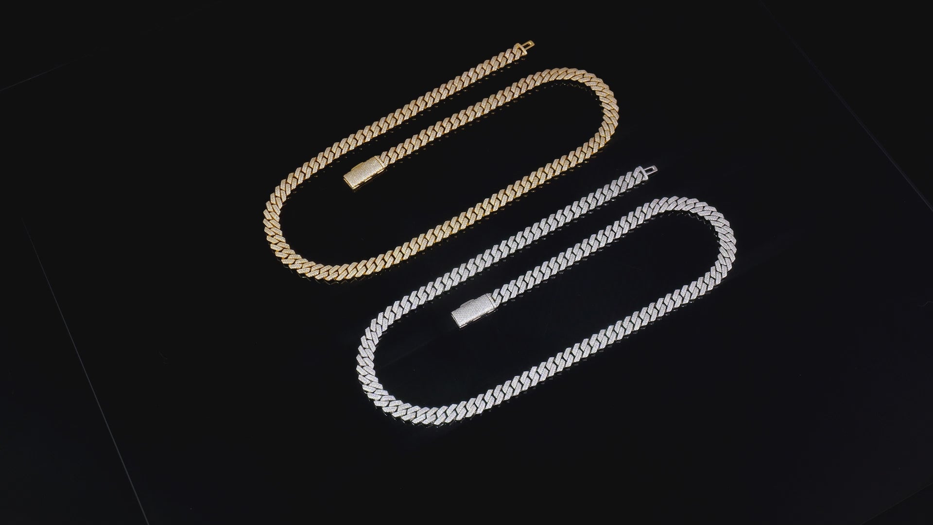 925 Silver moissanite Cuban link 8.0mm