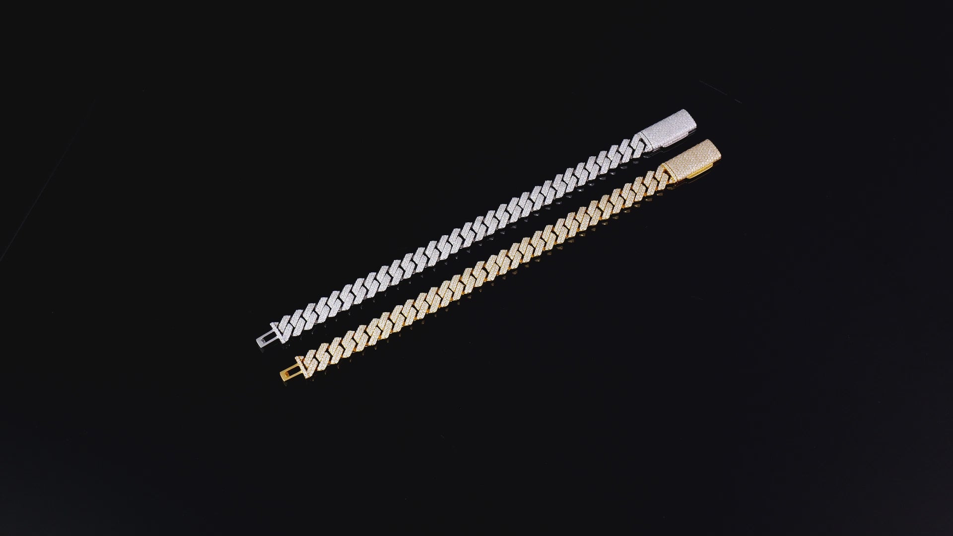 925 Silver moissanite Cuban link 10.0mm square
