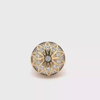 Yellow Gold Ring with Round Brilliant Cut CZ