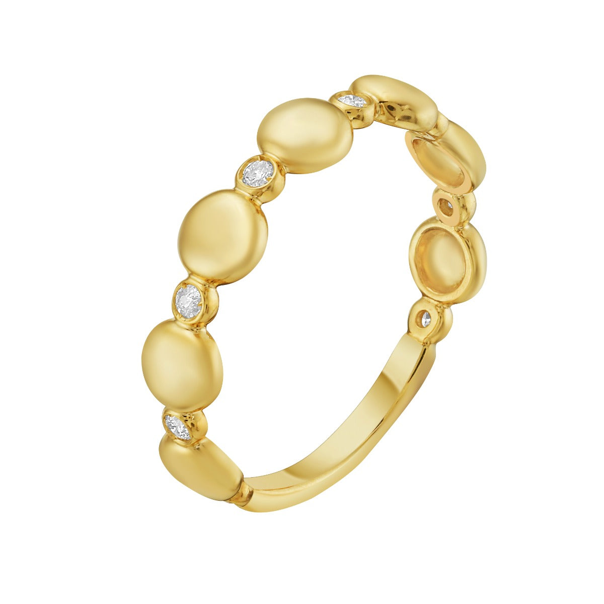 14K Diamond Bauble Ring