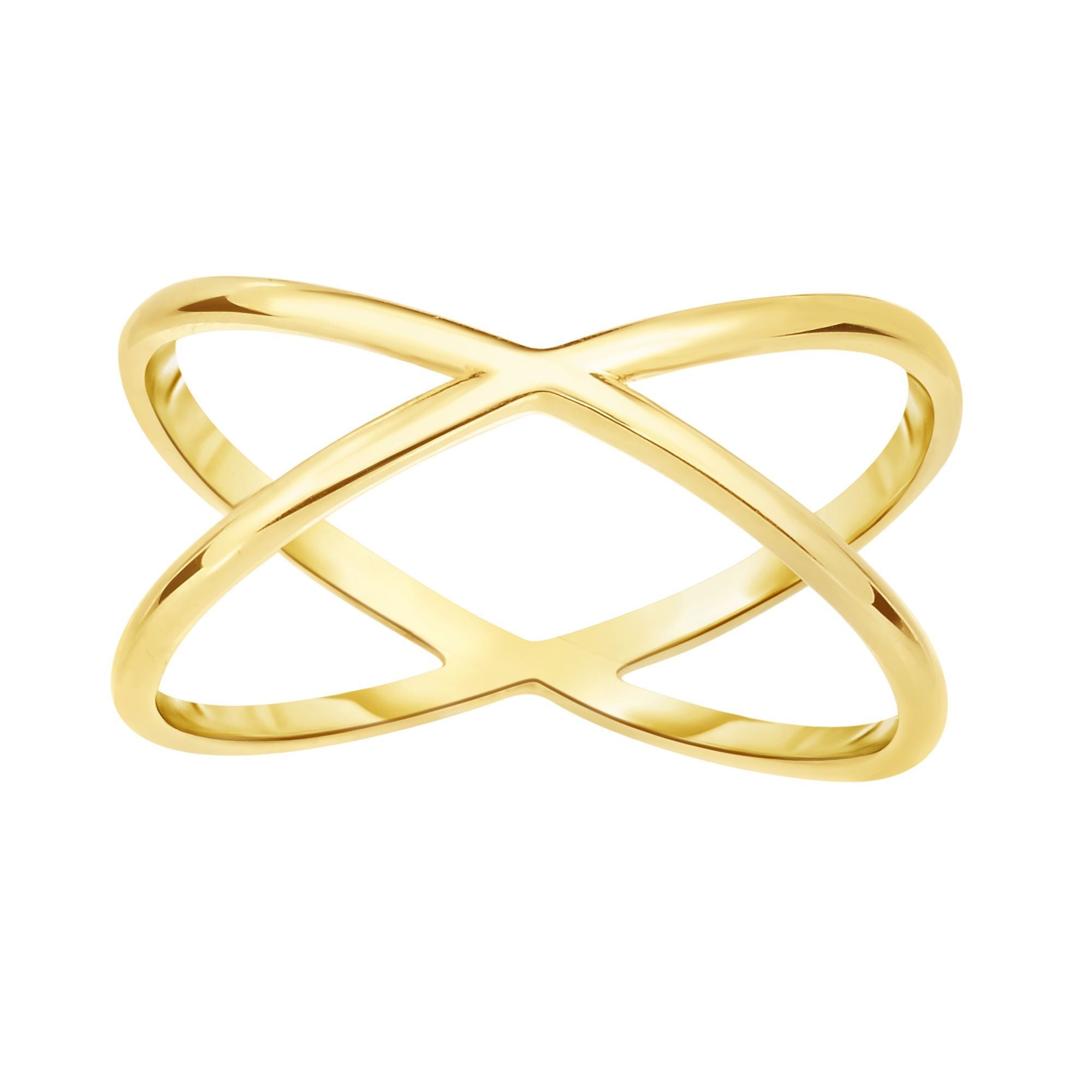 14K Gold Crisscross Ring