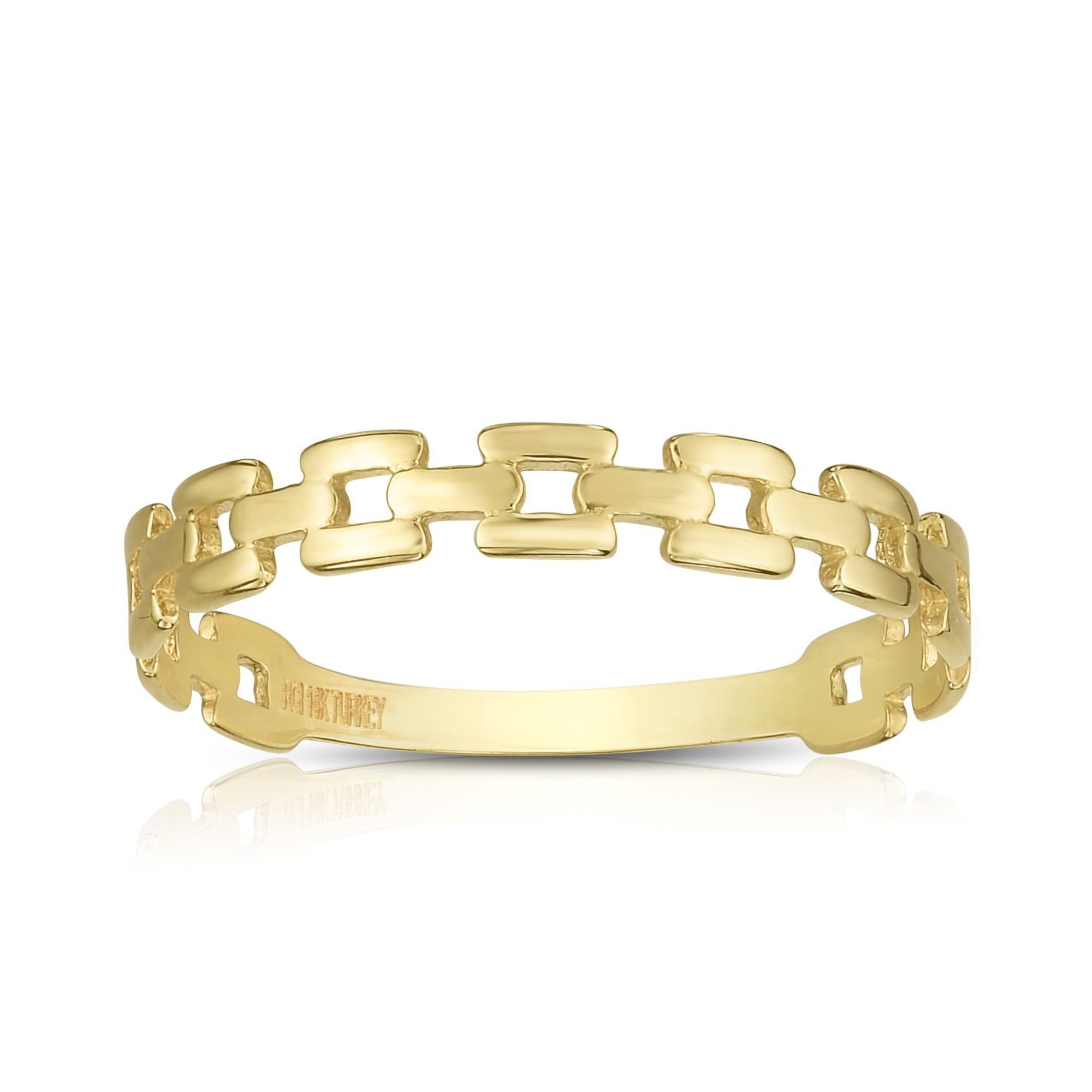 14K Gold Link Ring