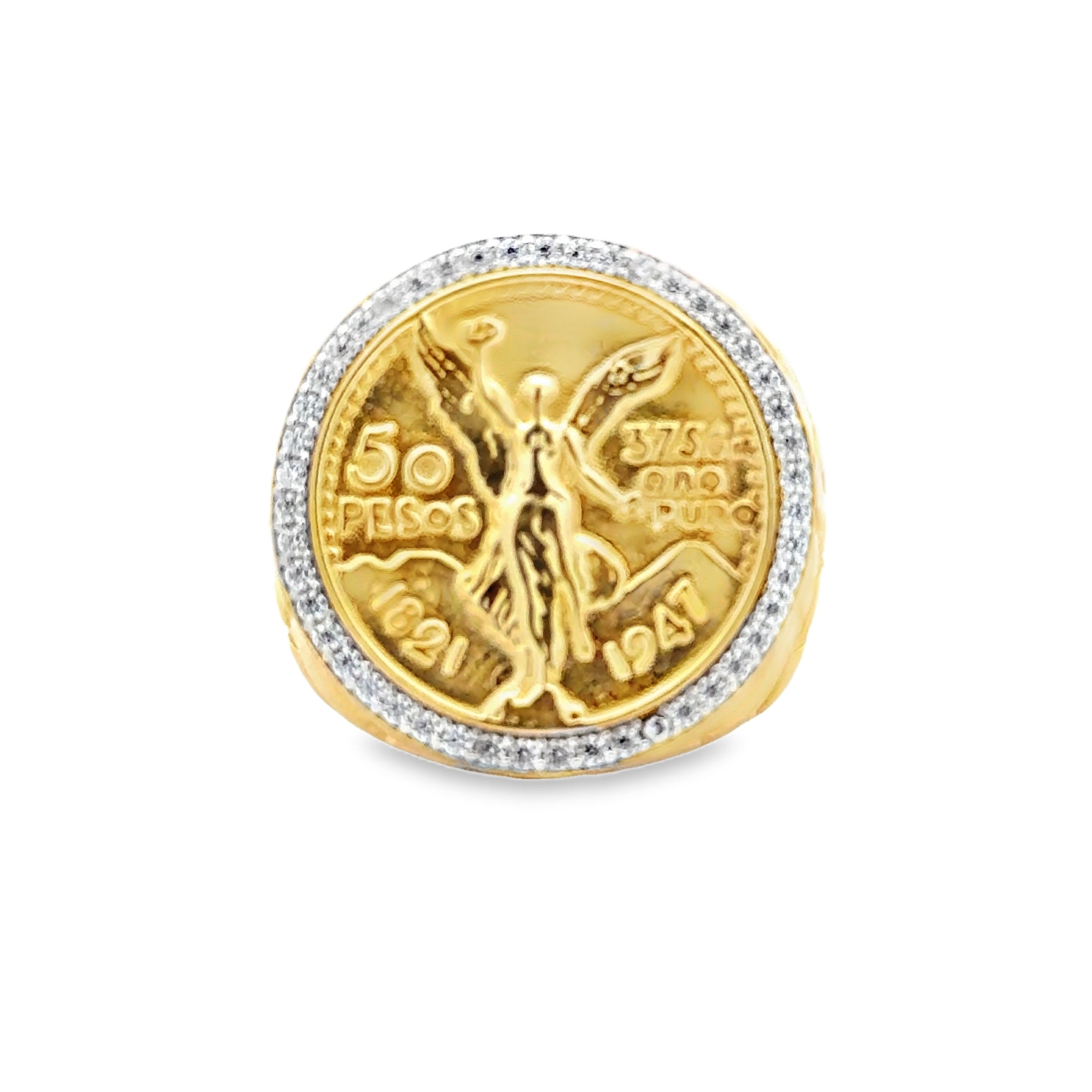 Yellow Gold Coin Ring