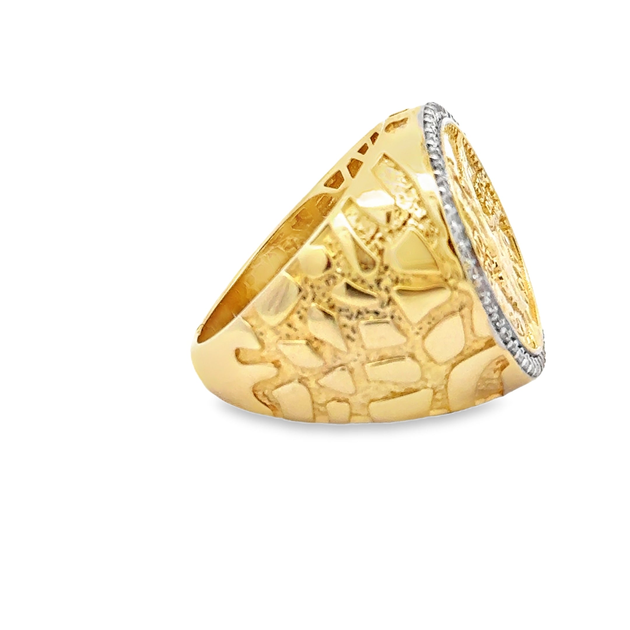 Yellow Gold Coin Ring