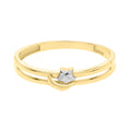 10K Star & Moon Ring